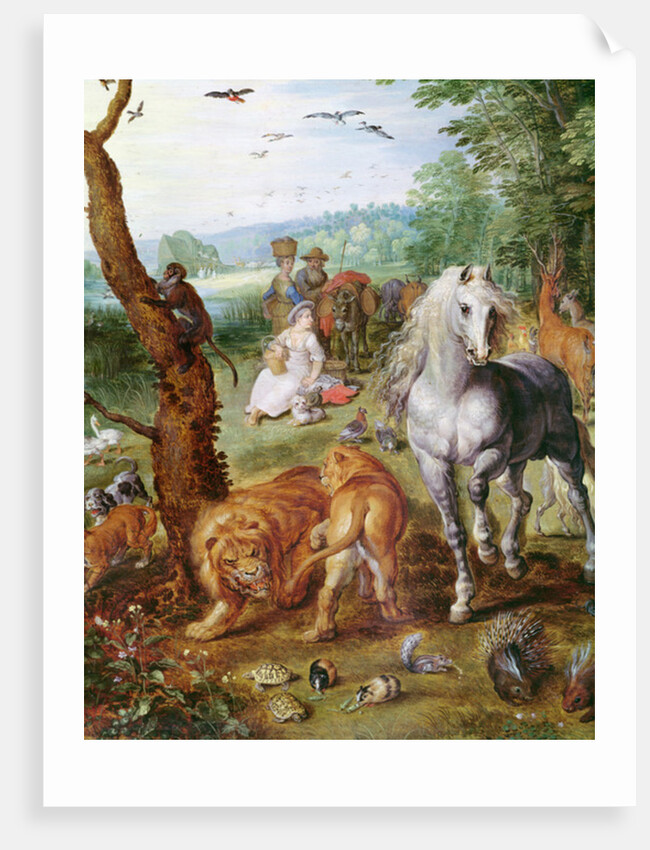 Noah's Ark, detail of the central group with horse by Jan III Snellinck