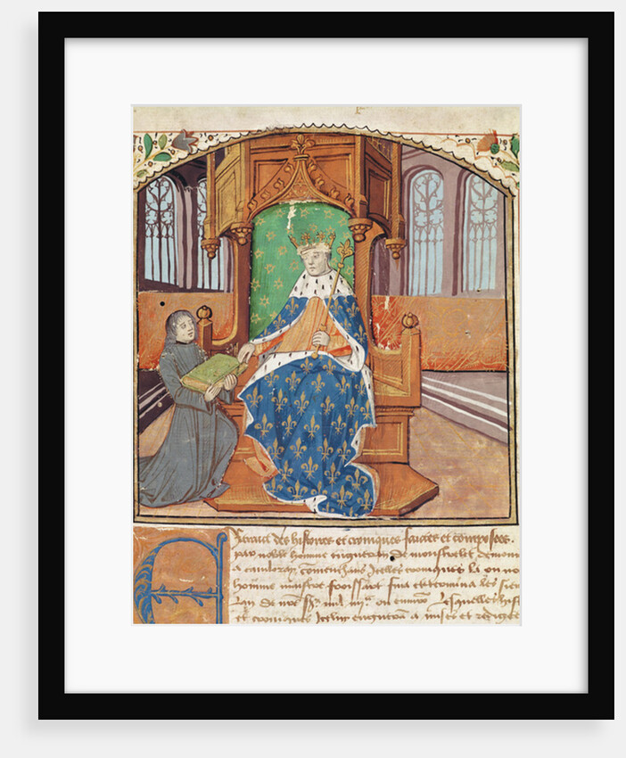 Ms 1468 fol.1 The Author Offers his Book to King Charles VII by French School