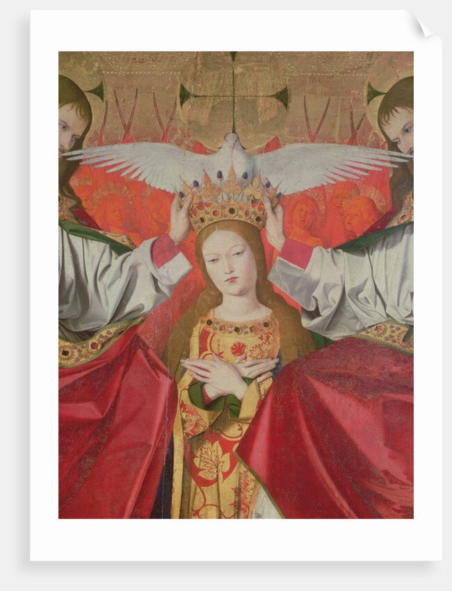 Detail of the Coronation of the Virgin, 1453-54 by Enguerrand Quarton