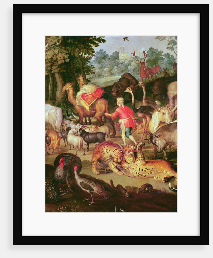 Earthly Paradise, detail of the right part, animals in pairs by Jan the Elder Brueghel