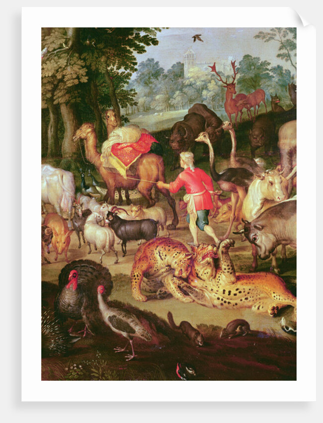 Earthly Paradise, detail of the right part, animals in pairs by Jan the Elder Brueghel