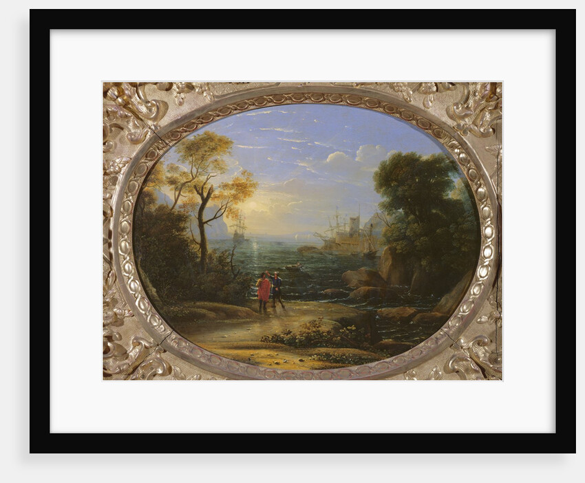 Coastal Landscape at Sunset by Claude Lorrain (1600-82)