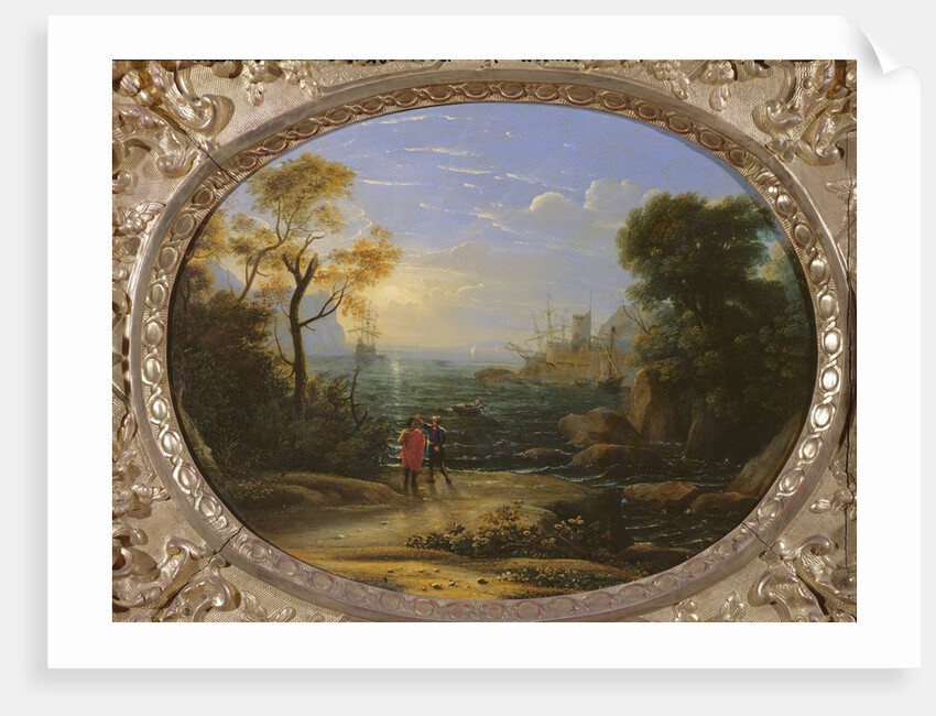 Coastal Landscape at Sunset by Claude Lorrain (1600-82)