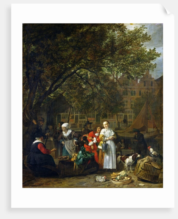 A Herb Market in Amsterdam by Gabriel Metsu