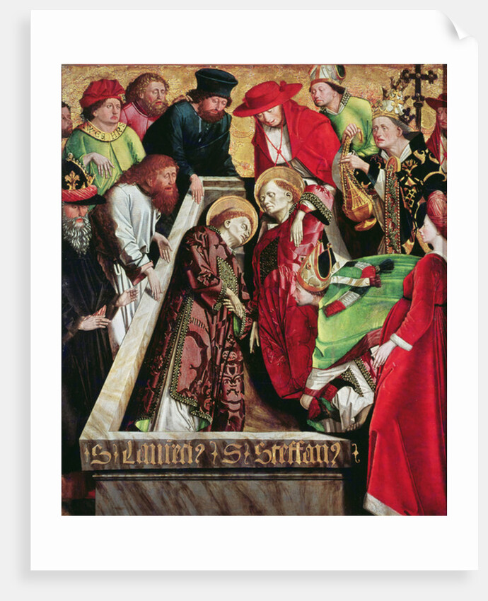 Entombment of St. Stephen and St. Lawrence in Rome by Michael Pacher