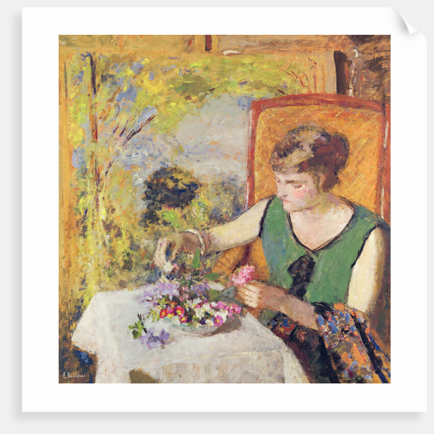 Woman with a Bouquet of Flowers, 1925 by Edouard Vuillard