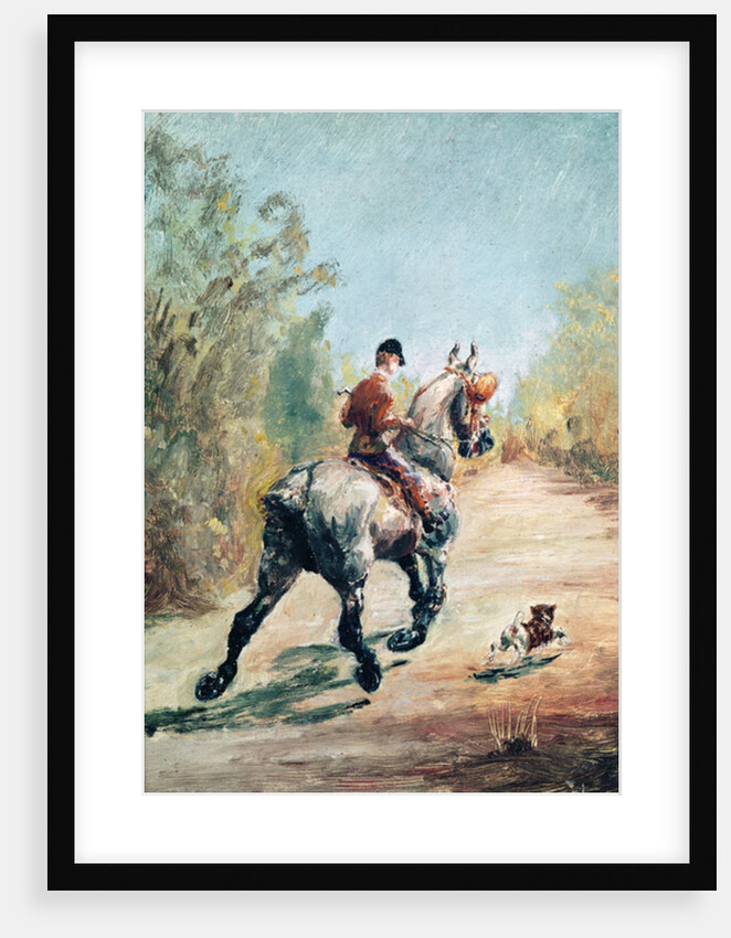 Trotting Horseman with a Little Dog, 1879 by Henri de Toulouse-Lautrec