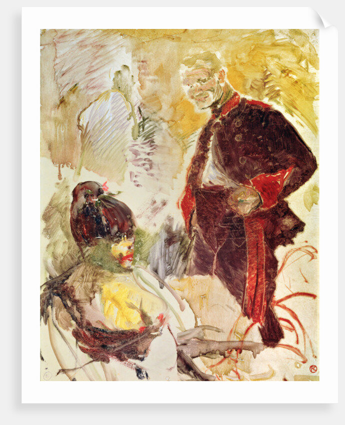 Artilleryman and girl, 1886 by Henri de Toulouse-Lautrec