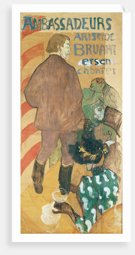 Ambassadeurs, Aristide Bruant et his Cabaret, 1892 by Henri de Toulouse-Lautrec