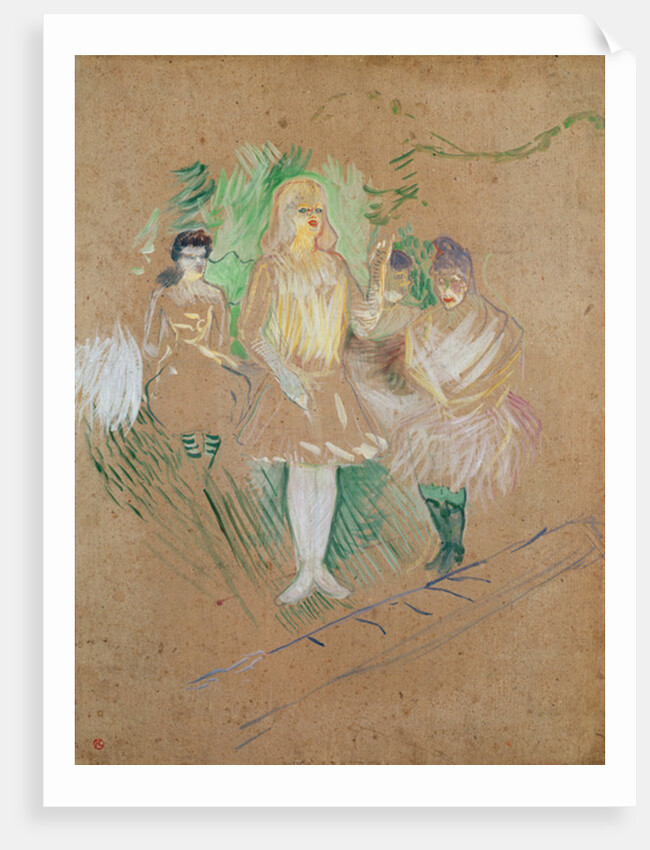 Three Figures at the Folies-Bergères, 1894 by Henri de Toulouse-Lautrec