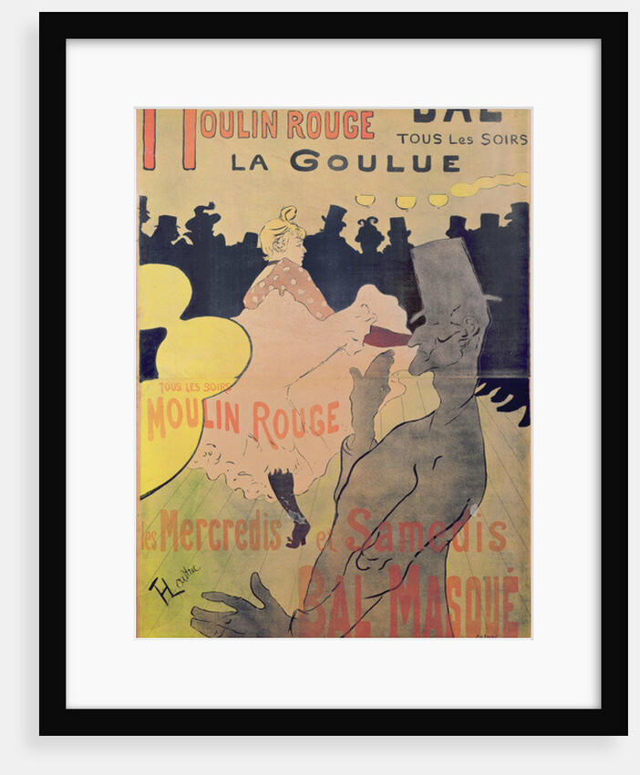 Poster advertising 'La Goulue' at the Moulin Rouge, 1891 by Henri de Toulouse-Lautrec