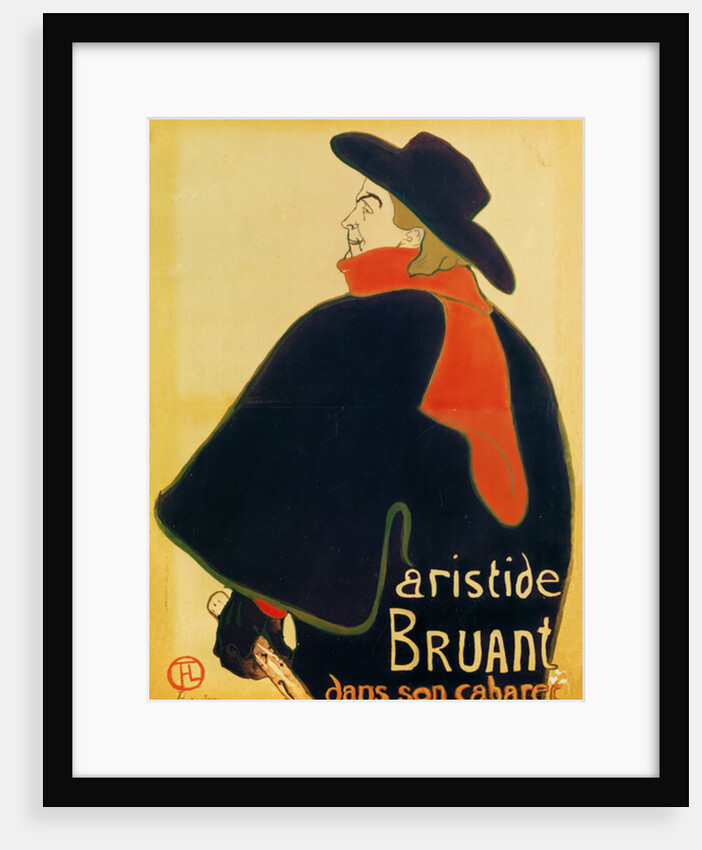 Aristide Bruant in his Cabaret, 1893 by Henri de Toulouse-Lautrec
