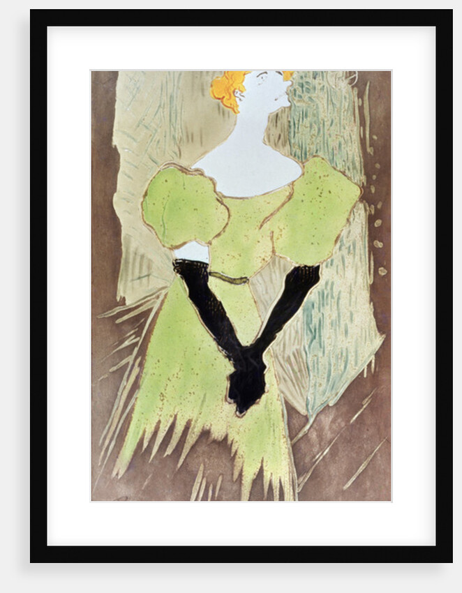 Yvette Guilbert, Music-Hall Singer, 1895 by Henri de Toulouse-Lautrec