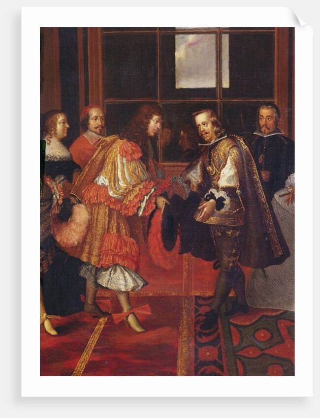 The Meeting of Louis XIV and Philippe IV on the Ile des Faisans by Charles Le Brun