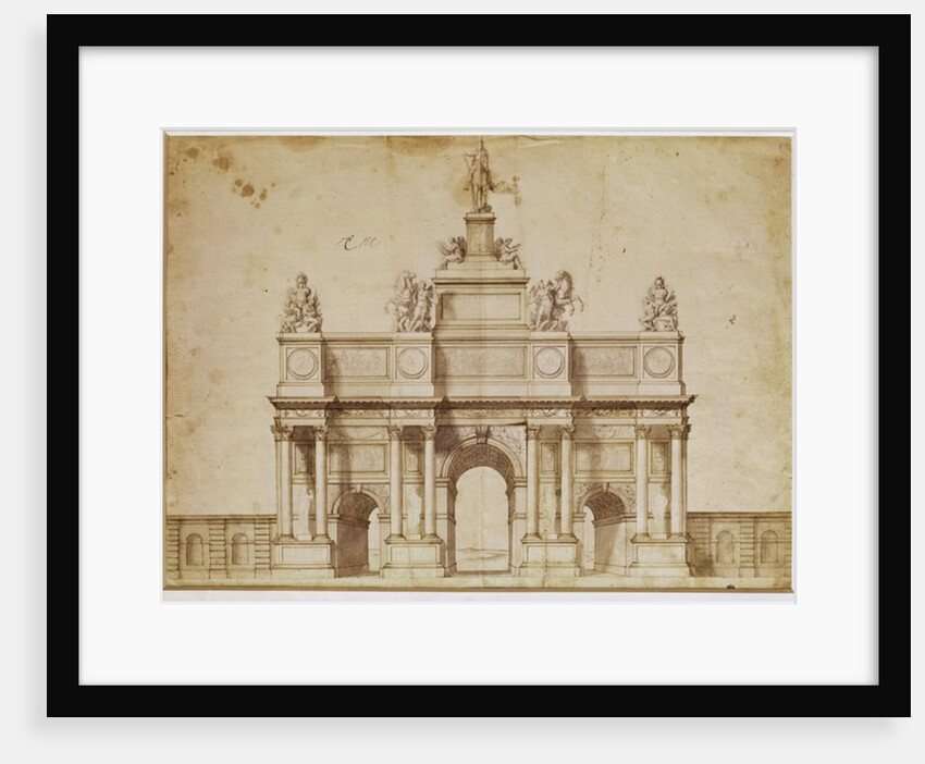 Proposal for the Arc de Triumphe, rue Saint-Antoine, Paris, c.1668 by Charles Le Brun