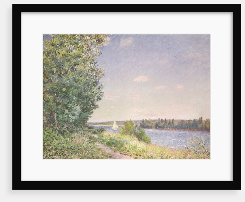 Normandy, the water path in the evening, Sahurs, 1894 by Alfred Sisley