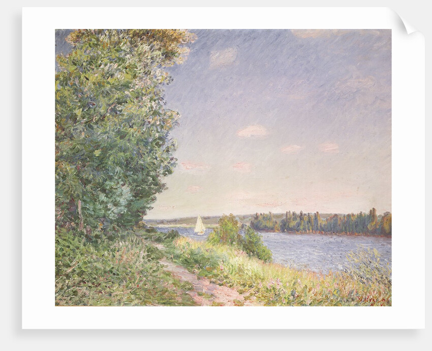 Normandy, the water path in the evening, Sahurs, 1894 by Alfred Sisley