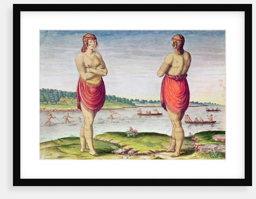 Admiranta Narratio..., Noble Woman of Secota, Virginia, 1585-1588 by Theodor de Bry