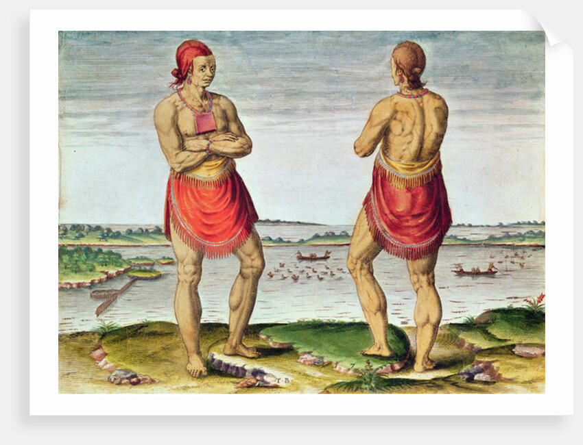 Admiranta Narratio..., Chief Roanoack, 1585-1588 by Theodor de Bry