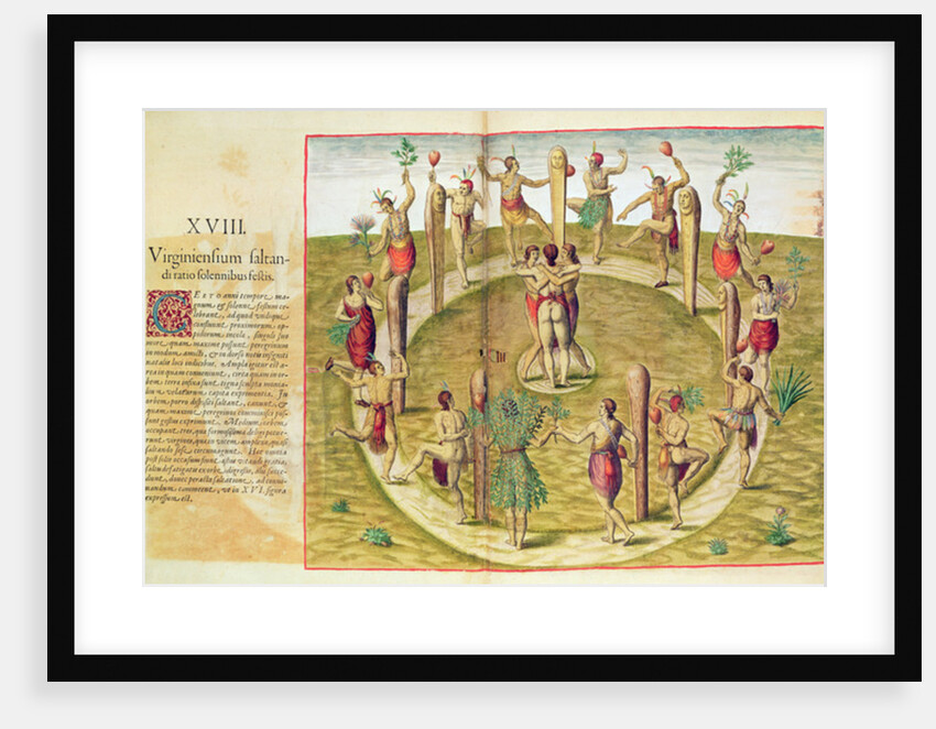 Admiranta Narratio, The Virginian Ritual Dance of Friendship, 1585-88 by Theodor de Bry