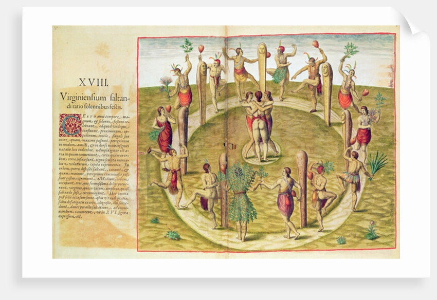 Admiranta Narratio, The Virginian Ritual Dance of Friendship, 1585-88 by Theodor de Bry