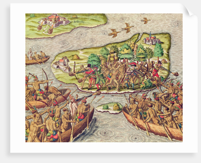 Americae Tertia Pars, how I fell into the hands of the enemy, 1562 by Theodor de Bry