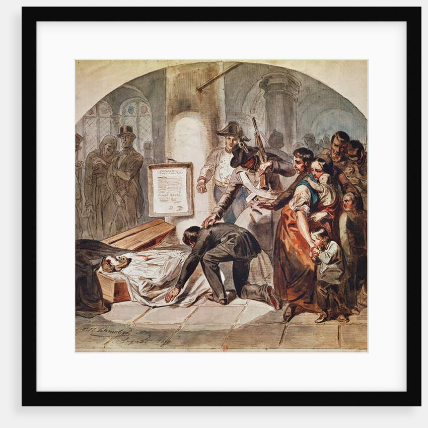Burial of the democratic Robert Blum shoot in October 1848 in Vienna by Karl Hermann Schmolze