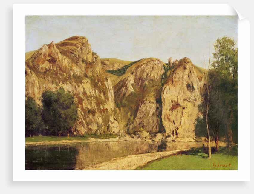 The River Meuse, Freyr, c.1856 by Gustave Courbet