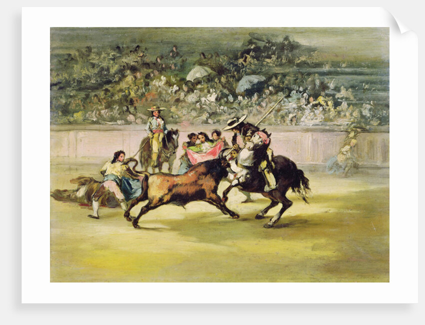 The Courageous Randon fighting a Bull by Francisco Jose de Goya y Lucientes