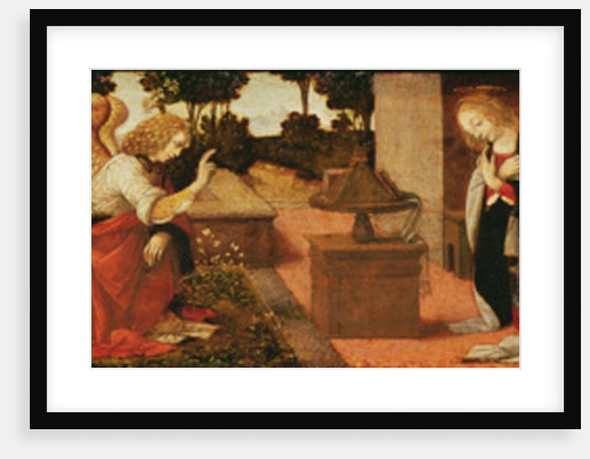 The Annunciation, predella panel from an altarpiece, 1478-85 by Lorenzo di Credi