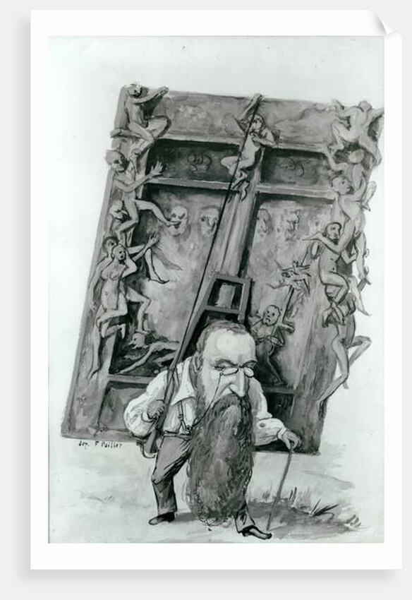 Portrait of Auguste Rodin bearing the gates of Hell by Fernand Paillet