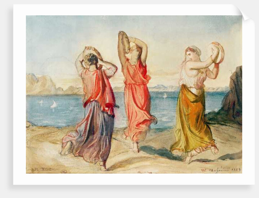 Three Tambourine Dancers, 1843 by Theodore Chasseriau