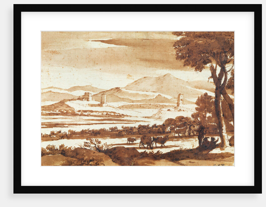 Landscape of the Roman Countryside, 1643 by Claude Lorrain