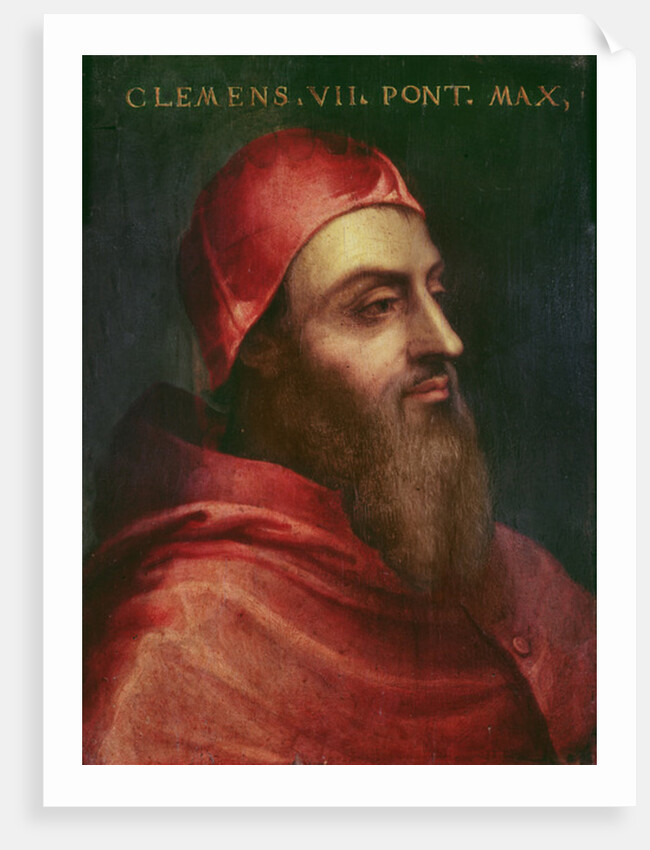 Portrait of Pope Clement VII, Pope from 1523 until 1534 by Sebastiano del (c.1485-1547) Piombo