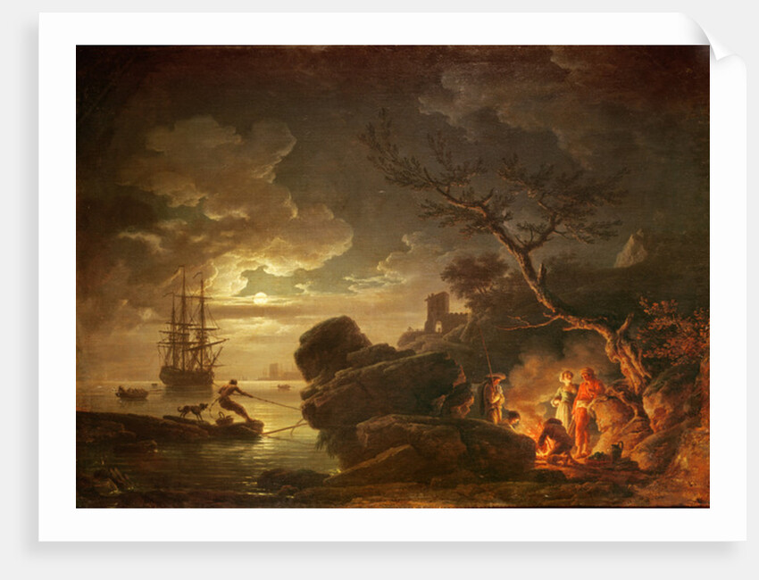 Landscape by the Light of the Moon by Claude Joseph Vernet