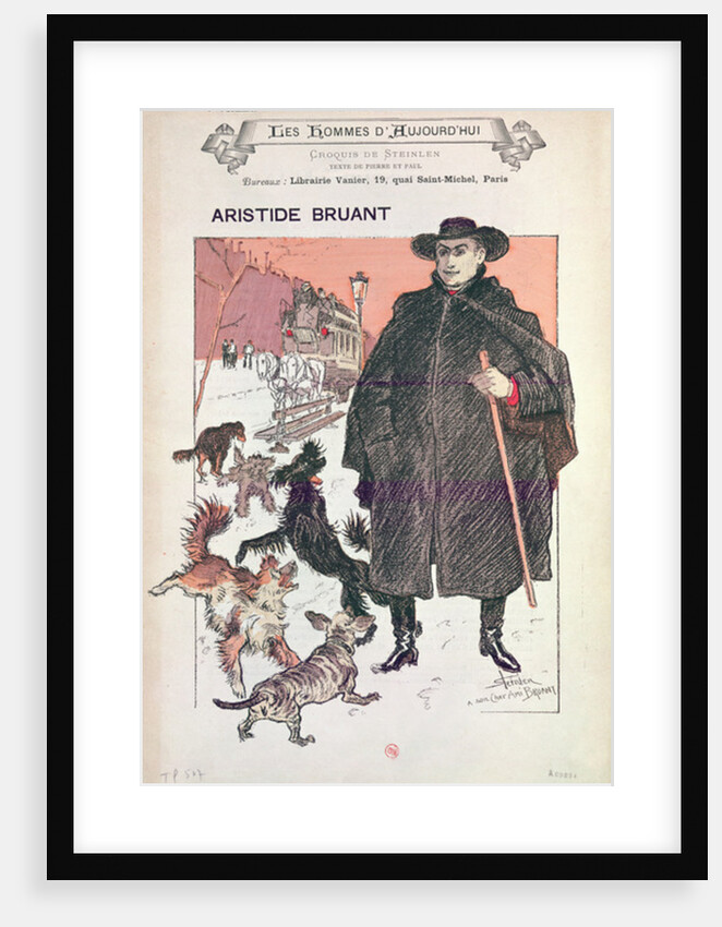 Caricature of Aristide Bruant in 'Les Hommes d'Aujourd'hui' by Theophile Alexandre Steinlen