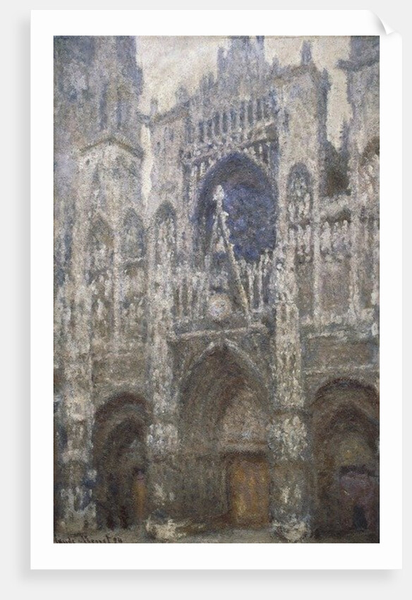 Rouen Cathedral, the west portal, Harmony in Grey, 1894 by Claude Monet
