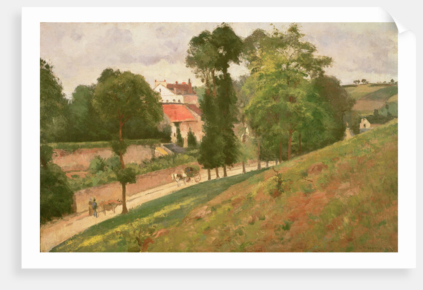 Route de Saint-Antoine à l'Hermitage, Pontoise, 1875 by Camille Pissarro