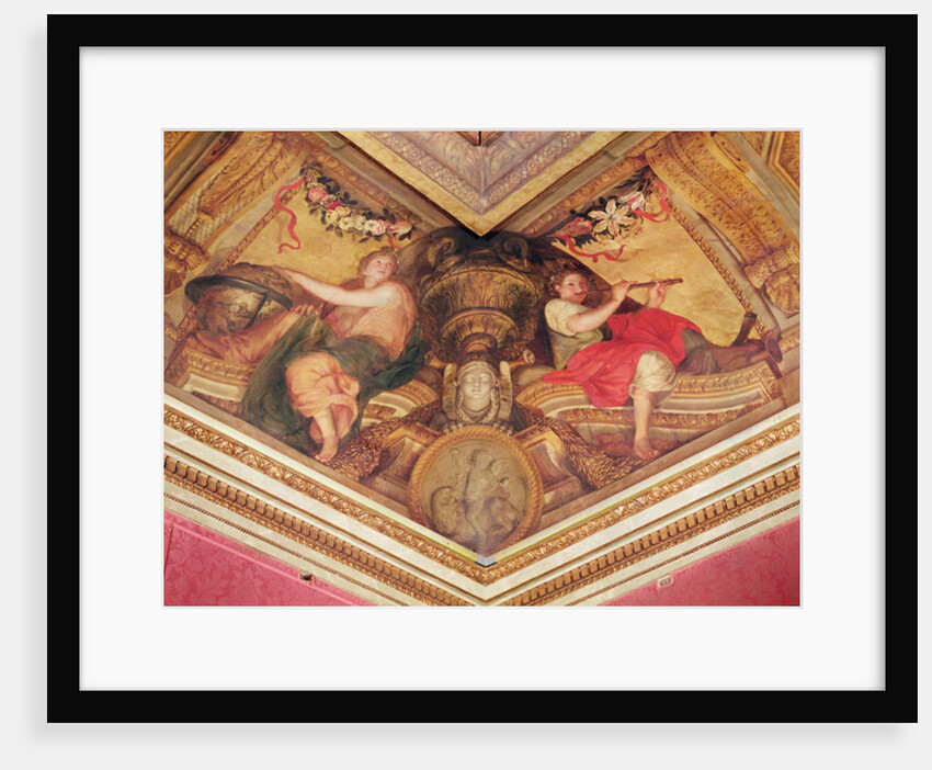 Ceiling of the Hôtel de l'Abbé de La Rivière: Urania and Euterpe, 1653 by Charles Le Brun