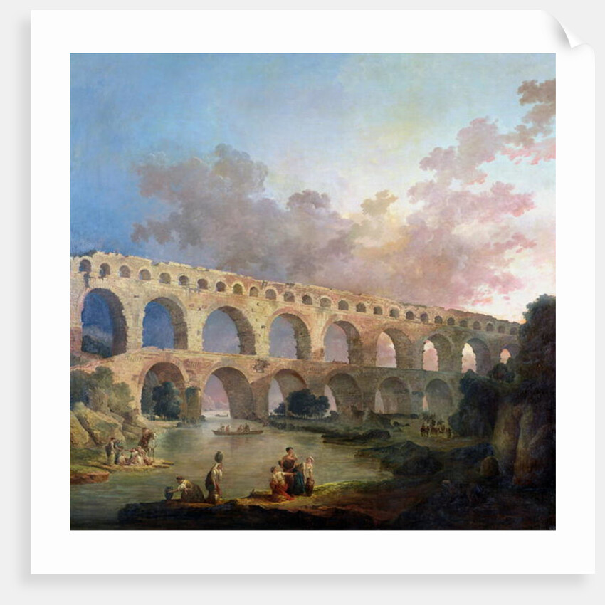 The Pont du Gard, Nimes, c.1786 by Hubert Robert
