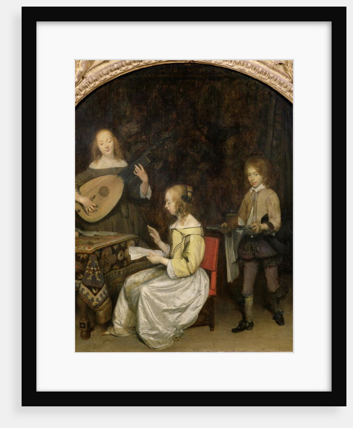 The Concert: Singer and Theorbo Player by Gerard ter Borch or Terborch