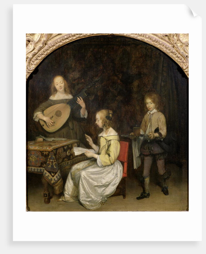 The Concert: Singer and Theorbo Player by Gerard ter Borch or Terborch