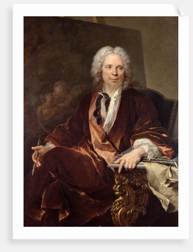 Portrait of Louis Galloche 1734 by Louis M. Tocque