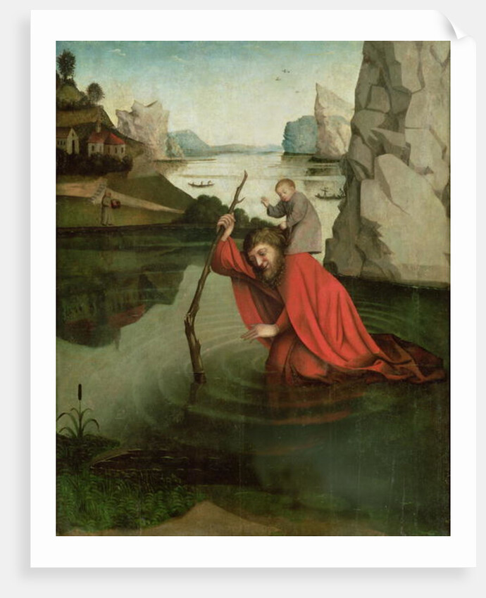 St. Christopher Carrying the Christ Child, 15th century by Konrad Witz