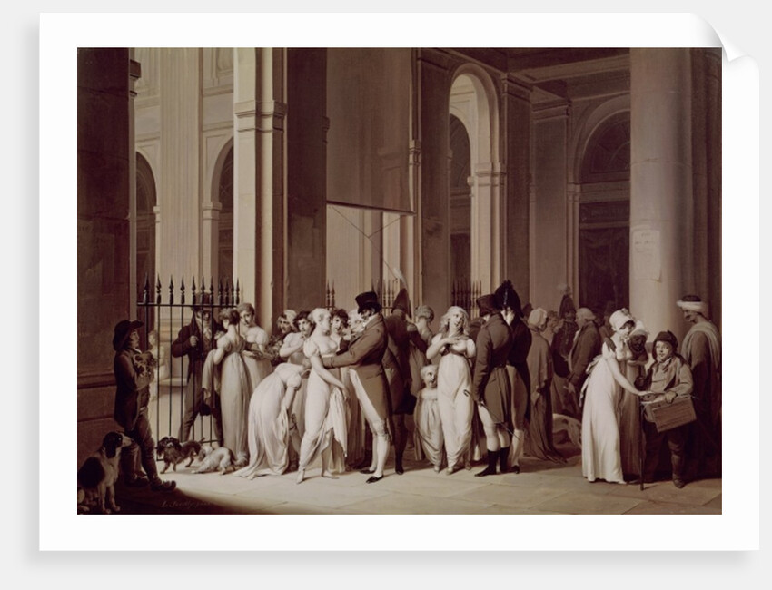 The Galleries of the Palais Royal, Paris, 1809 by Louis Leopold Boilly