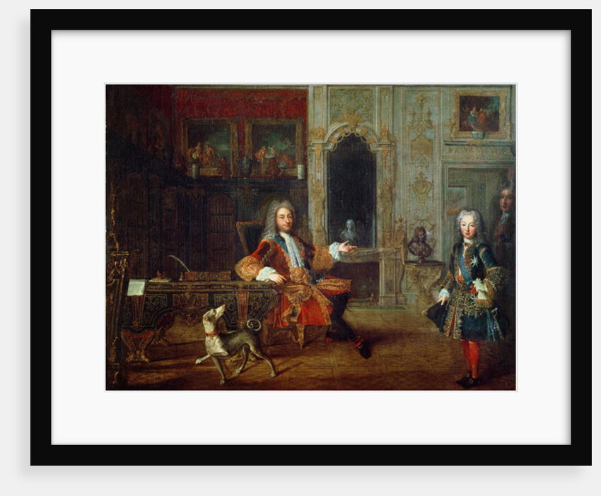 The Regent, Philippe II and his son, with Louis XV, c.1720 by French School