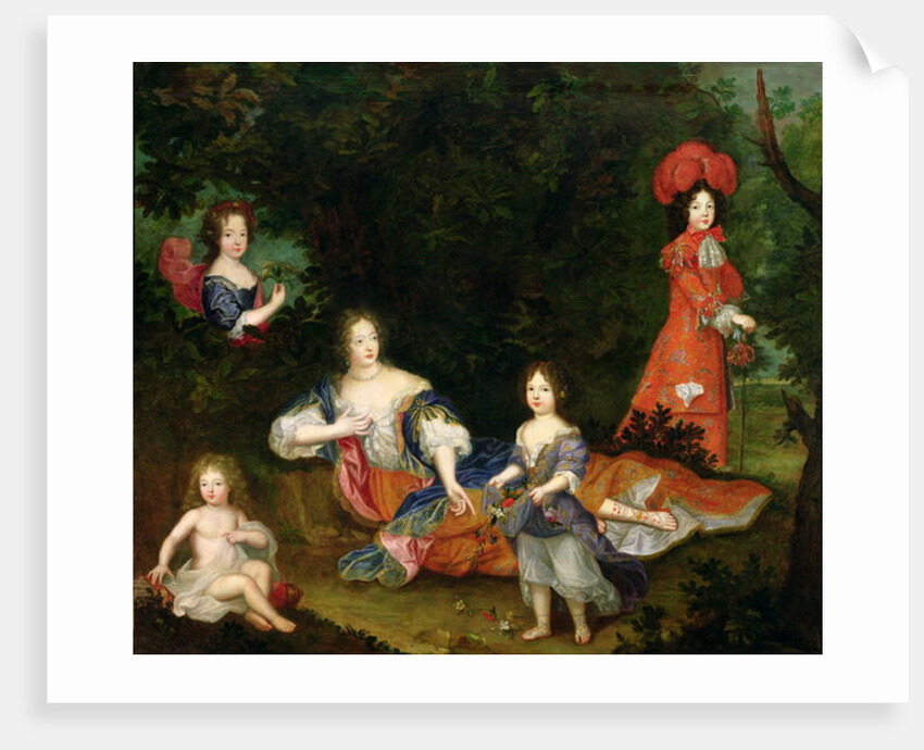 Portrait of Marquise de Montespan, surrounded by her legitimated children by French School
