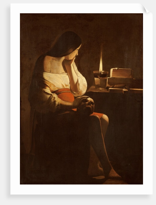 Mary Magdalene with a night light, c.1640-45 by Georges de la Tour