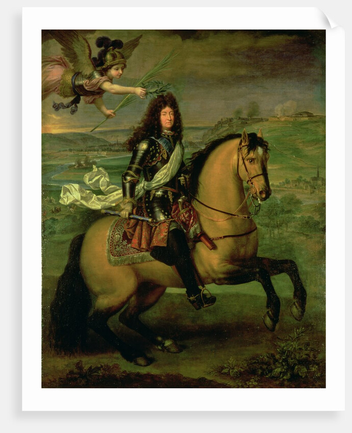 Equestrian Portrait of Louis XIV Crowned by Victory, c.1692 by Pierre Mignard