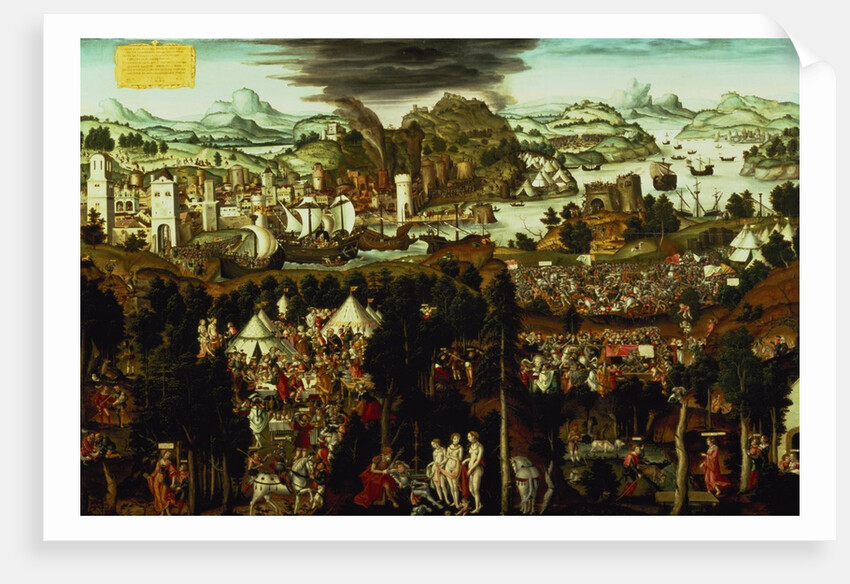 The Judgement of Paris and the Trojan War, 1540 by Matthias Gerung or Gerou